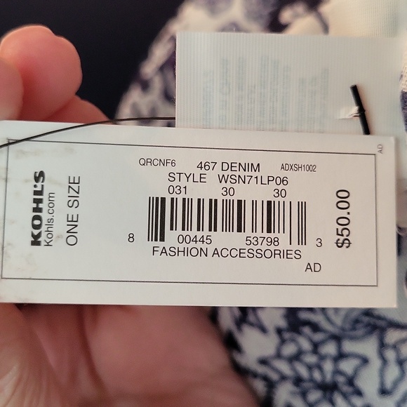 Sonoma Women's Bohemian Blue & White Kimono, NWT - Picture 3 of 4